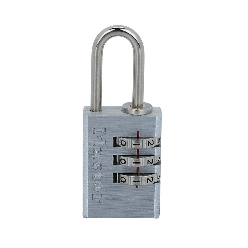 Ổ khóa số mini Master Lock 7620EURD, thân khóa bằng nhôm nguyên khối 20mm, 3 cọc số