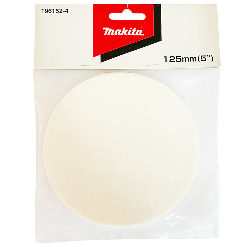 Đệm mút, nỉ đánh sáp Makita 196152-4 đường kính 125mm, đế gai & xù dùng cho các máy DBO180, DPO500, BO5041, PO5000C