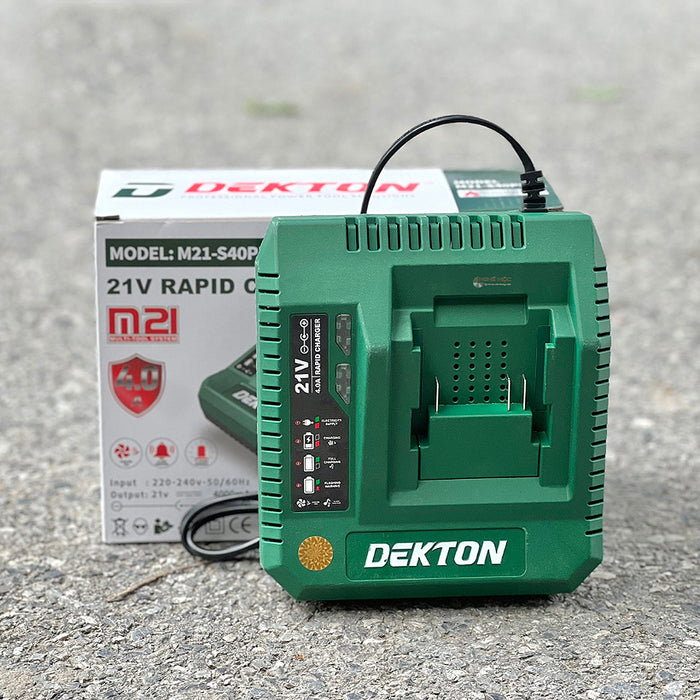 Đế sạc nhanh 21V Dekton M21-S40PLUS (4.0A) vỏ sạc chống cháy