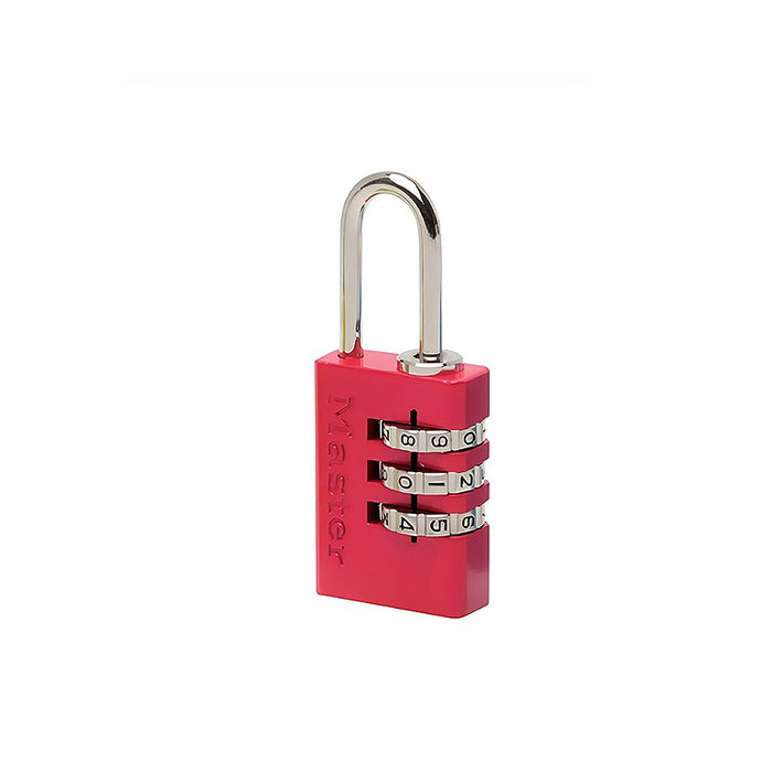 Ổ khóa số mini Master Lock 7620EURDCOL, thân khóa bằng nhôm nguyên khối được phủ sơn 20mm, 3 cọc số