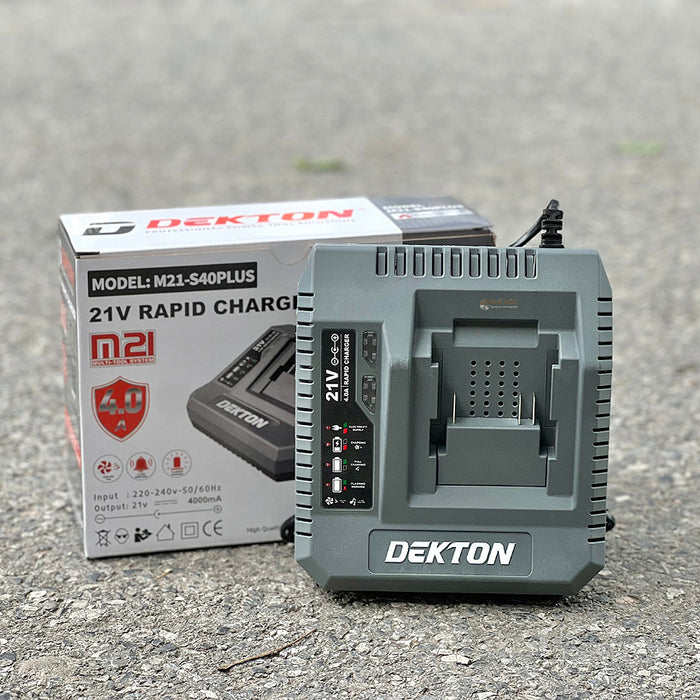 Đế sạc nhanh 21V Dekton M21-S40PLUS (4.0A) vỏ sạc chống cháy