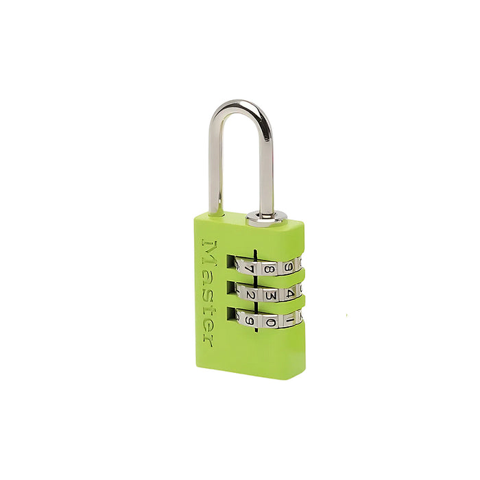 Ổ khóa số mini Master Lock 7620EURDCOL, thân khóa bằng nhôm nguyên khối được phủ sơn 20mm, 3 cọc số