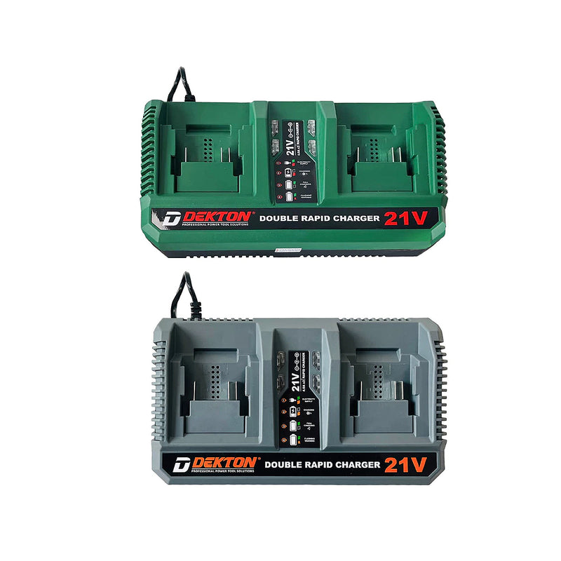 Đế sạc nhanh đôi 21V Dekton M21-S40x2PLUS (4.0A) vỏ sạc chống cháy