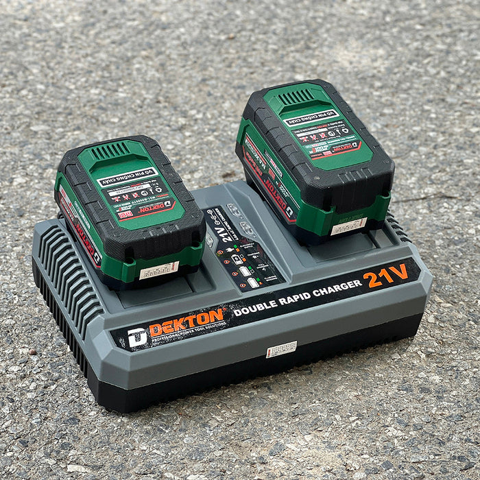Đế sạc nhanh đôi 21V Dekton M21-S40x2PLUS (4.0A) vỏ sạc chống cháy