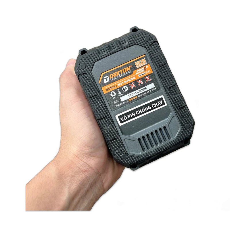 Pin 21V 5.0Ah Lithium-ion Dekton M21-B5000TP, vỏ pin chống cháy