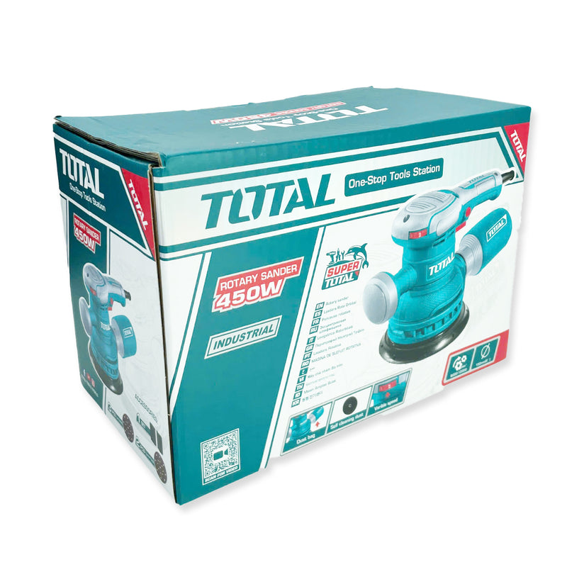 Máy chà nhám quỹ đạo tròn công suất 450W Total TF2061506 đường kính đế 150mm