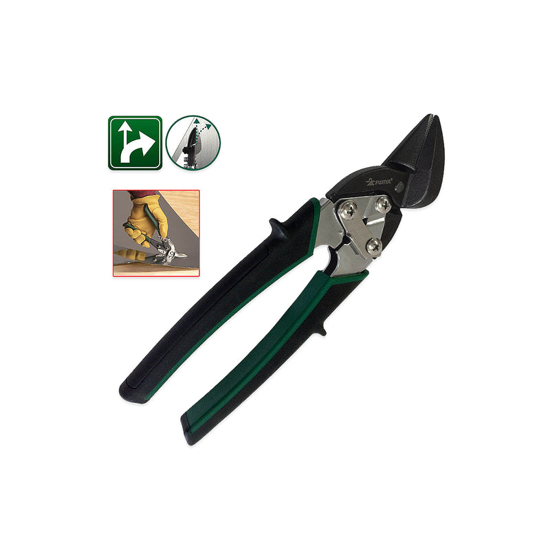 Kéo cắt tôn mũi cong phải 180mm (7 inch) Fujiya BKB-180MR, chất liệu thép hợp kim cao cấp. Xuất xứ Đài Loan