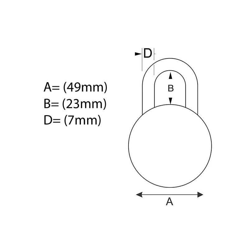Ổ khóa số Master Lock 2076EURDAST cao cấp, có thể mở khóa bằng chìa, thân khóa bằng kim loại 49mm