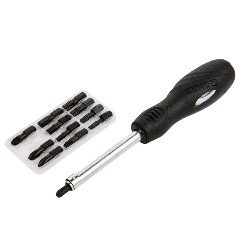 Bộ tua vít đóng xoay 13 chi tiết Kendo 20021 vật liệu thép S2