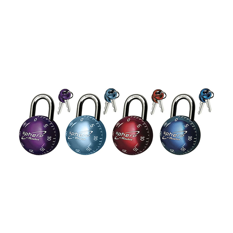 Ổ khóa số Master Lock 2076EURDAST cao cấp, có thể mở khóa bằng chìa, thân khóa bằng kim loại 49mm