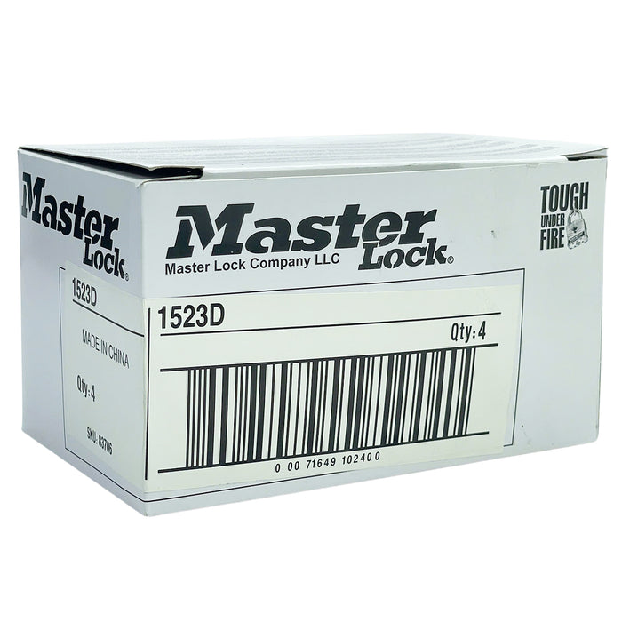 Ổ khóa số Master Lock 1523D cao cấp, thân khóa bằng kim loại rộng 64mm, 4 cọc số nhiều màu sắc