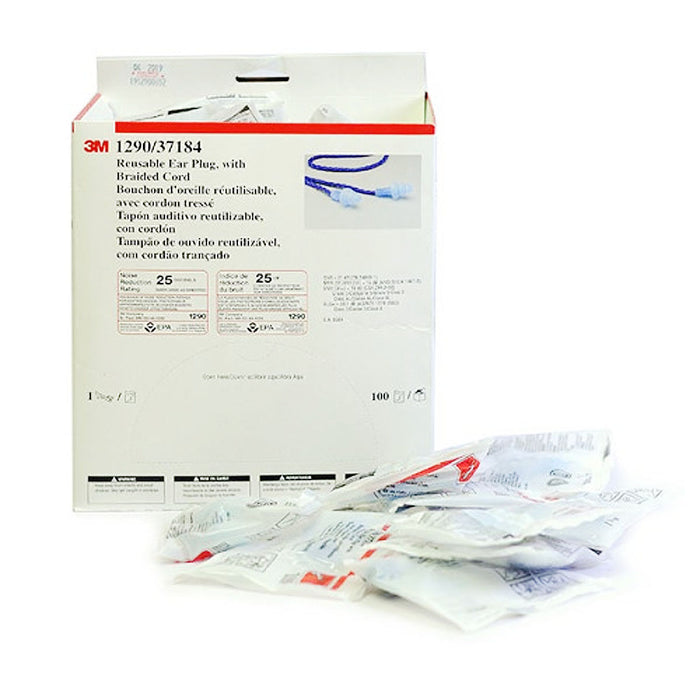 Nút bịt tai chống ồn, loại có dây 3M 1290 chất liệu nhựa mềm