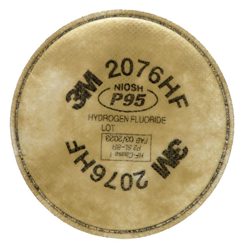 Túi 2 tấm lọc bụi P95 và khí Hydrogen Fluoride (HF) hỗ trợ giảm mùi Axit mức thấp 3M 2076HF ngàm xoay Bayonet