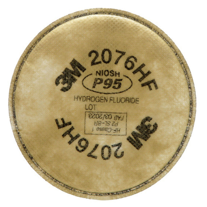 Túi 2 tấm lọc bụi P95 và khí Hydrogen Fluoride (HF) hỗ trợ giảm mùi Axit mức thấp 3M 2076HF dùng cho mặt nạ phòng độc chuẩn kết nối Bayonet ( Ngàm xoay )