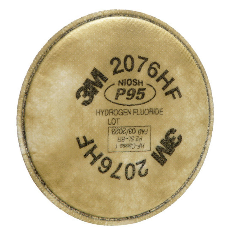 Túi 2 tấm lọc bụi P95 và khí Hydrogen Fluoride (HF) hỗ trợ giảm mùi Axit mức thấp 3M 2076HF ngàm xoay Bayonet