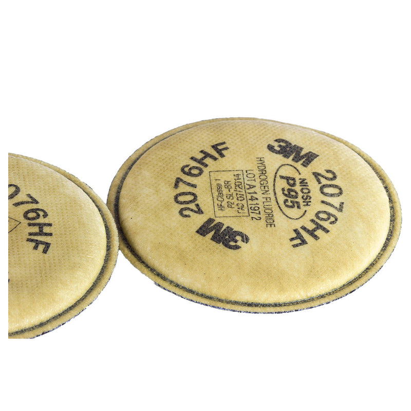 Túi 2 tấm lọc bụi P95 và khí Hydrogen Fluoride (HF) hỗ trợ giảm mùi Axit mức thấp 3M 2076HF ngàm xoay Bayonet