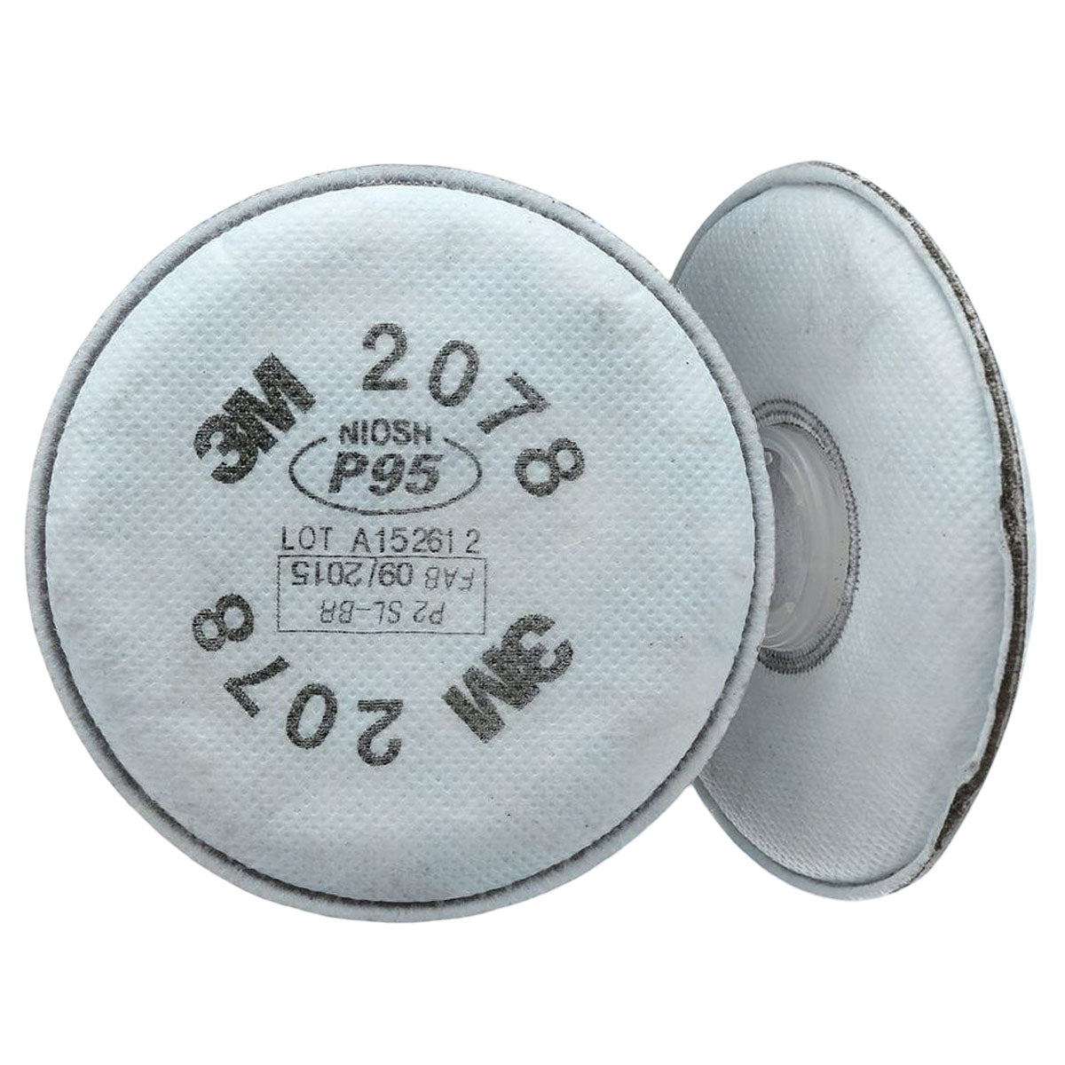 Túi 2 tấm lọc bụi P95 và hỗ trợ giảm mùi Axit mức thấp 3M 2078 dùng cho mặt nạ phòng độc chuẩn kết nối Bayonet ( Ngàm xoay )