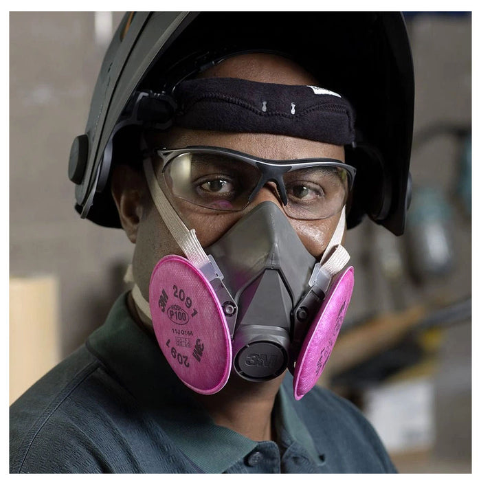 Túi 2 tấm lọc bụi P100 3M 2091 dùng cho mặt nạ phòng độc chuẩn kết nối Bayonet ( Ngàm xoay )