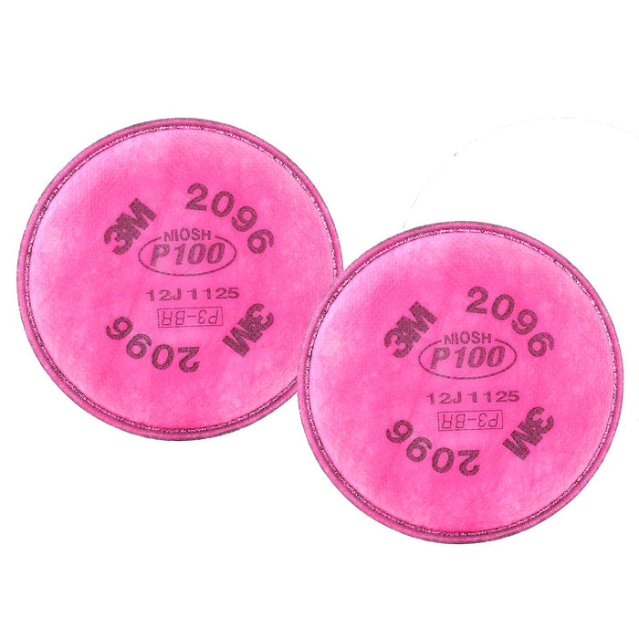 Túi 2 tấm lọc bụi P100 và giảm mùi khí Axit ở mức thấp 3M 2096 dùng cho mặt nạ phòng độc chuẩn kết nối Bayonet ( Ngàm xoay )