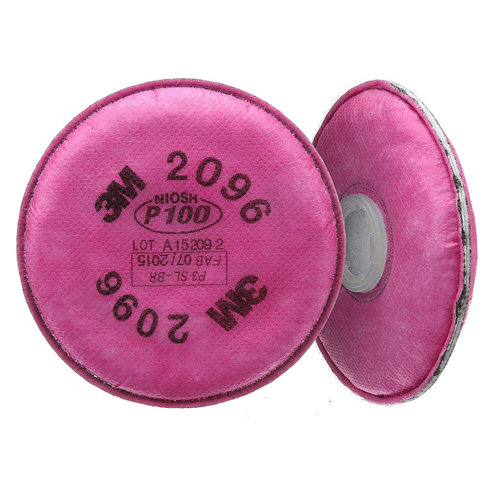 Túi 2 tấm lọc bụi P100 và giảm mùi khí Axit ở mức thấp 3M 2096 dùng cho mặt nạ phòng độc chuẩn kết nối Bayonet ( Ngàm xoay )
