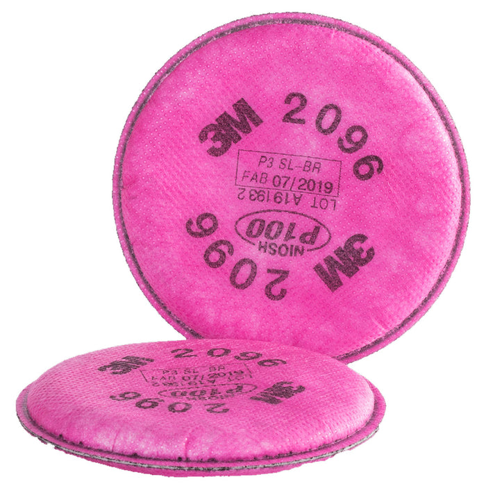 Túi 2 tấm lọc bụi P100 và giảm mùi khí Axit ở mức thấp 3M 2096 dùng cho mặt nạ phòng độc chuẩn kết nối Bayonet ( Ngàm xoay )