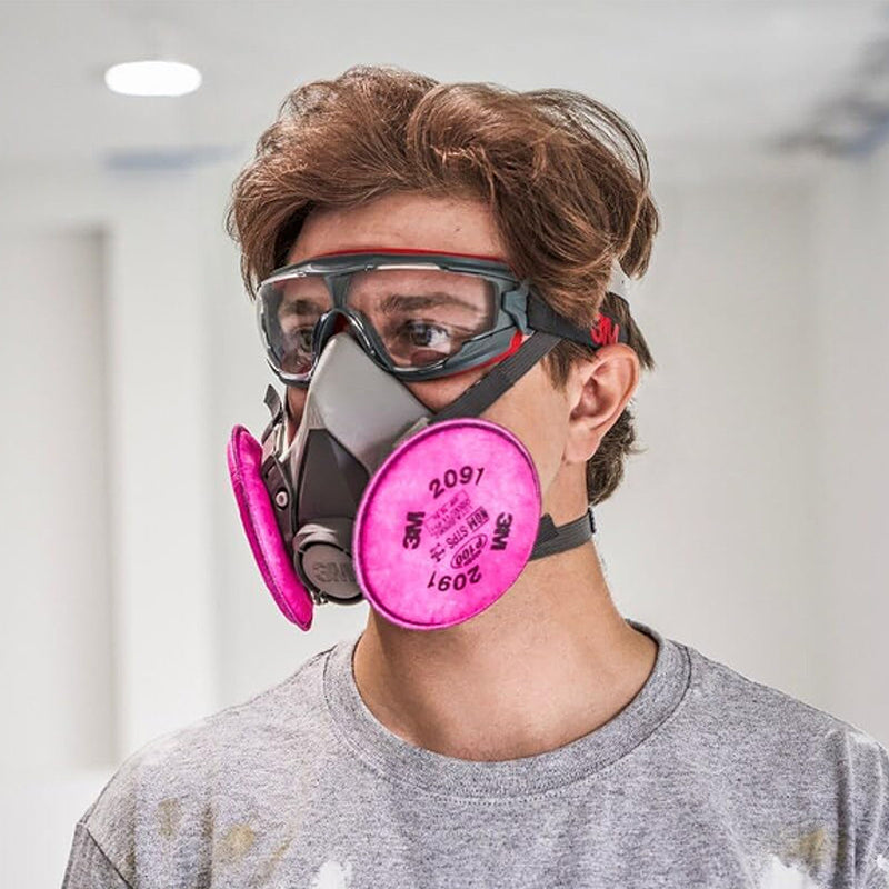 Túi 2 tấm lọc bụi P100 và giảm mùi khí hữu cơ mức độ thấp 3M 2097 dùng cho mặt nạ phòng độc chuẩn kết nối Bayonet ( Ngàm xoay )