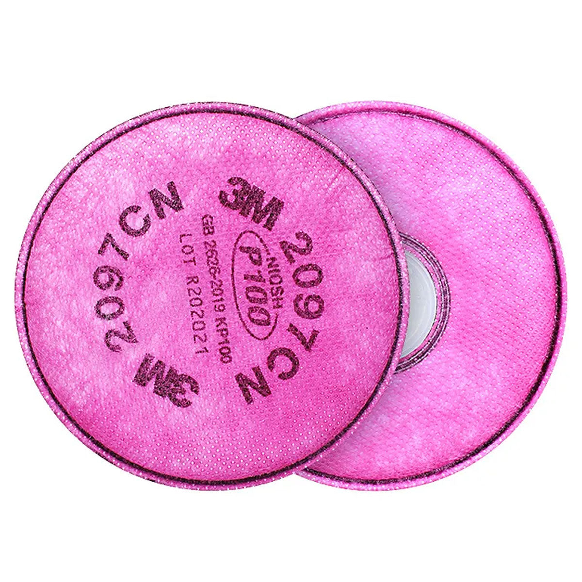 Túi 2 tấm lọc bụi P100 và giảm mùi khí hữu cơ mức độ thấp 3M 2097 dùng cho mặt nạ phòng độc chuẩn kết nối Bayonet ( Ngàm xoay )