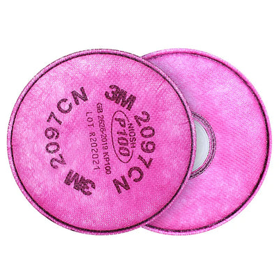 Túi 2 tấm lọc bụi P100 và giảm mùi khí hữu cơ mức độ thấp 3M 2097 dùng cho mặt nạ phòng độc chuẩn kết nối Bayonet ( Ngàm xoay )