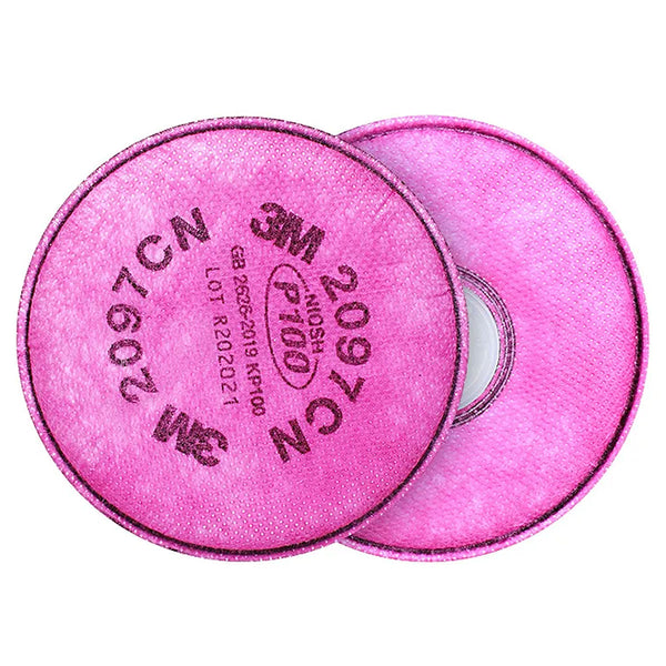 Túi 2 tấm lọc bụi P100 và giảm mùi khí hữu cơ mức độ thấp 3M 2097 dùng cho mặt nạ phòng độc chuẩn kết nối Bayonet ( Ngàm xoay )