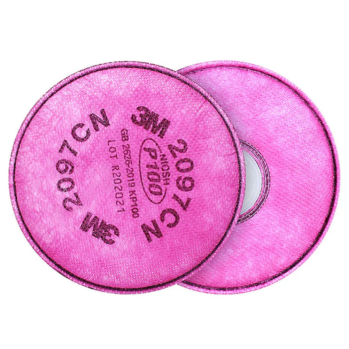 Túi 2 tấm lọc bụi P100 và giảm mùi khí hữu cơ mức độ thấp 3M 2097 dùng cho mặt nạ phòng độc chuẩn kết nối Bayonet ( Ngàm xoay )