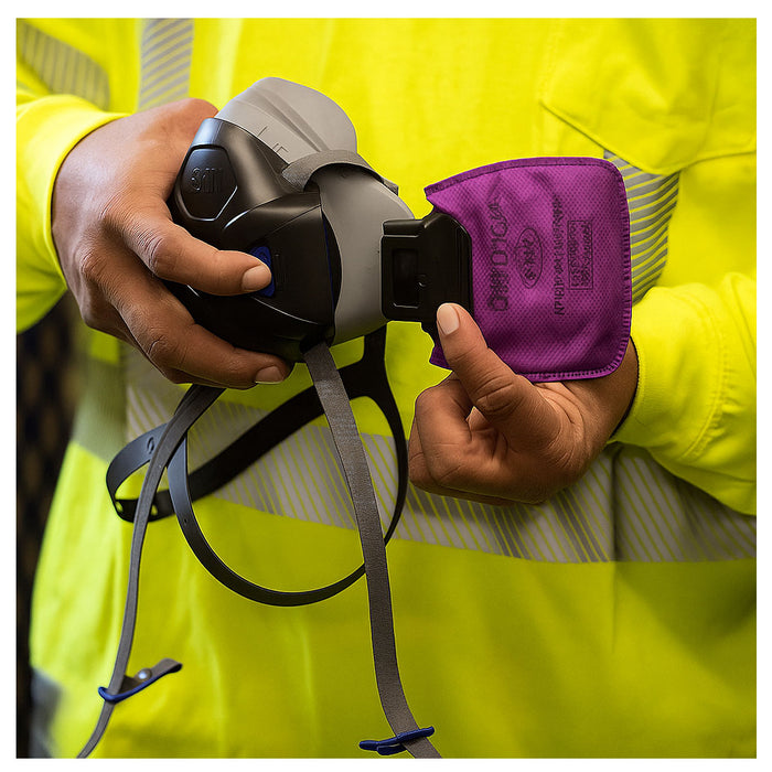 Túi 2 tấm lọc bụi P100 3M Secure Click D3091 dùng cho mặt nạ phòng độc HF-800 Series