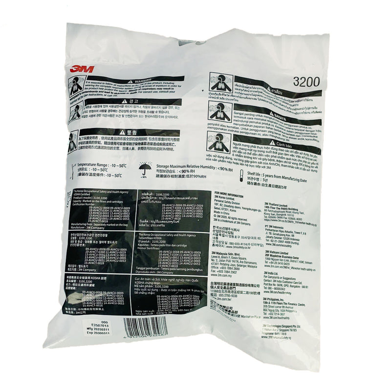 Mặt nạ phòng độc 1 phin lọc 3M 3000 Series chuẩn kết nối Snap-Fit ( Nhấn )