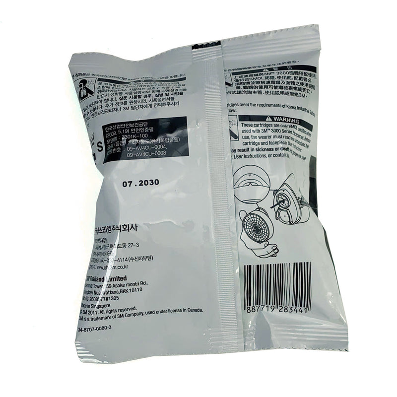 Phin lọc hỗn hợp 3M 3301K-100 dùng cho mặt nạ phòng độc chuẩn kết nối Snap-Fit ( Nhấn )