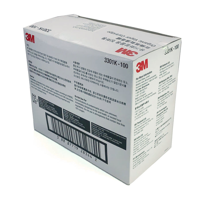 Phin lọc hỗn hợp 3M 3301K-100 dùng cho mặt nạ phòng độc chuẩn kết nối Snap-Fit ( Nhấn )