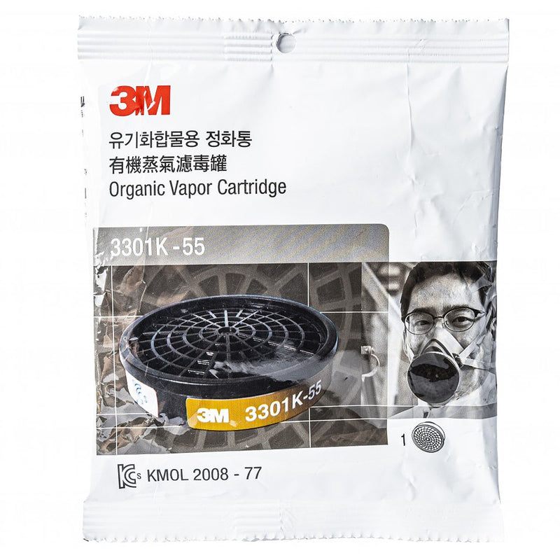 Phin lọc khí hữu cơ 3M 3301K-55 dùng cho mặt nạ phòng độc chuẩn kết nối Snap-Fit