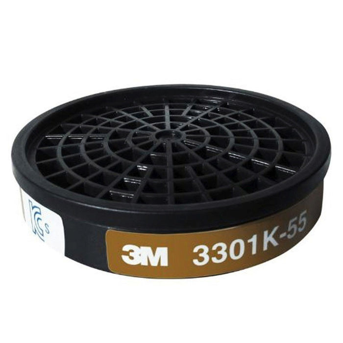 Phin lọc khí hữu cơ 3M 3301K-55 dùng cho mặt nạ phòng độc chuẩn kết nối Snap-Fit
