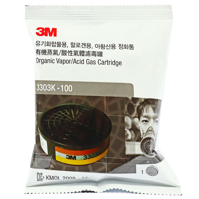 Phin lọc hỗn hợp cao cấp 3M 3303K-100 dùng cho mặt nạ phòng độc chuẩn kết nối Snap-Fit ( Nhấn )