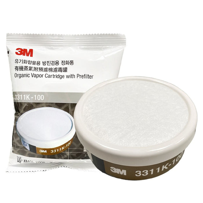 Phin lọc hỗn hợp kèm tấm lọc bụi cao cấp 3M 3311K-100 dùng cho mặt nạ phòng độc chuẩn kết nối Snap-Fit ( Nhấn )