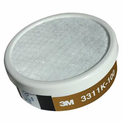 Phin lọc hỗn hợp kèm tấm lọc bụi cao cấp 3M 3311K-100 dùng cho mặt nạ phòng độc chuẩn kết nối Snap-Fit ( Nhấn )