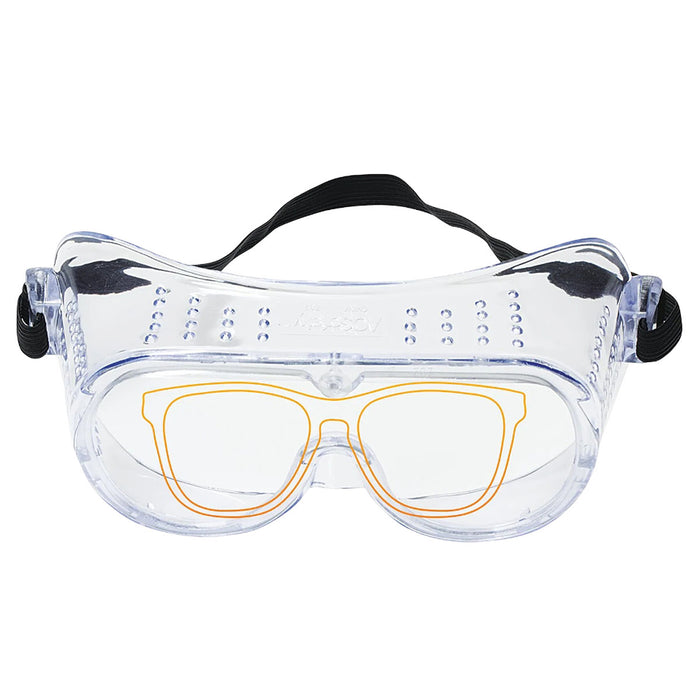 Kính bảo hộ chống hóa chất 3M Goggle 332 có các lỗ thông hơi trực tiếp