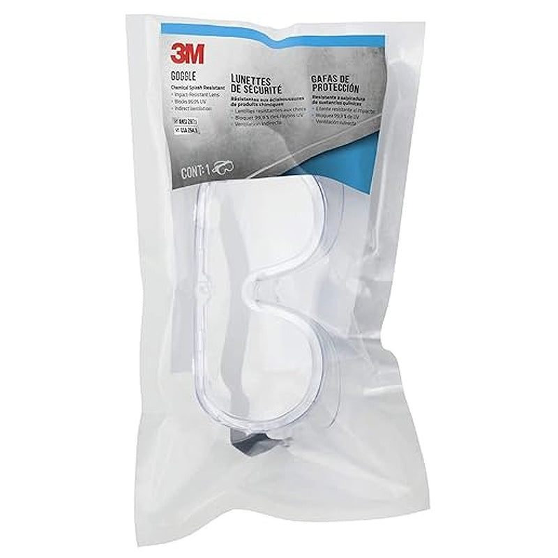 Kính bảo hộ chống hóa chất 3M Goggle 334 có lỗ thông hơi gián tiếp