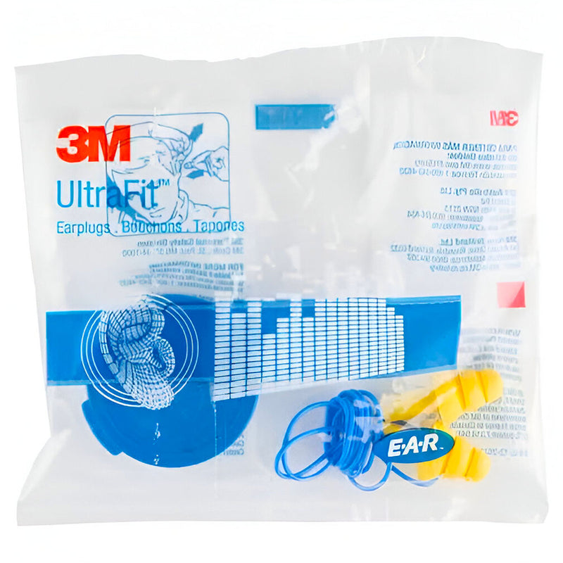 Nút bịt tai chống ồn, loại có dây 3M E-A-R UltraFit Earplugs 340-4004 chất liệu Silicon