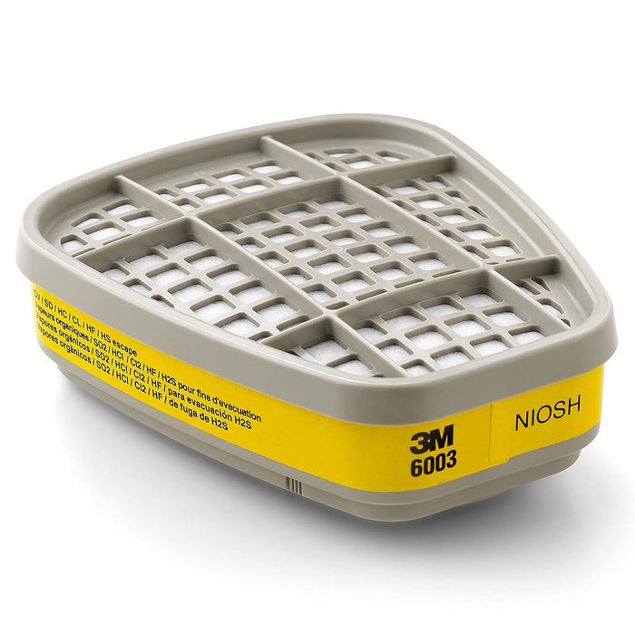 Túi 2 phin lọc khí hữu cơ và khí Axit 3M 6003 dùng cho mặt nạ phòng độc chuẩn kết nối Bayonet ( Ngàm xoay )