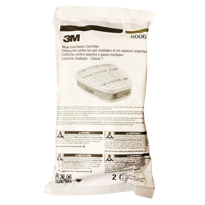 Túi 2 phin lọc khí đa năng 3M 6006 dùng cho mặt nạ phòng độc chuẩn kết nối Bayonet ( Ngàm xoay )
