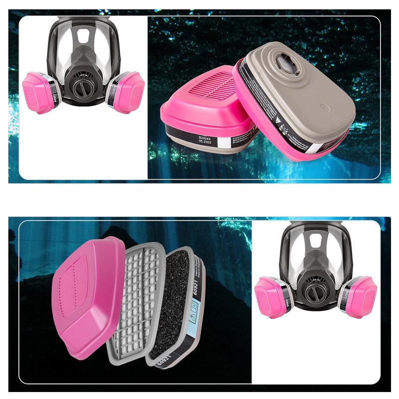 Túi 2 hộp phin lọc bụi P100 và khí hữu cơ 3M 60921 ngàm xoay Bayonet