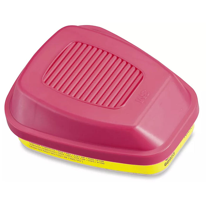 Túi 2 hộp phin lọc bụi P100, khí hữu cơ và khí Axit 3M 60923 dùng cho mặt nạ phòng độc chuẩn kết nối Bayonet ( Ngàm xoay )