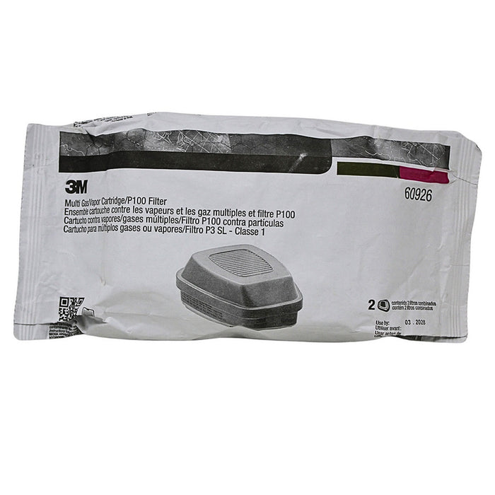 Túi 2 hộp phin lọc hỗn hợp 3M 60926 dùng cho mặt nạ phòng độc chuẩn kết nối Bayonet ( Ngàm xoay )