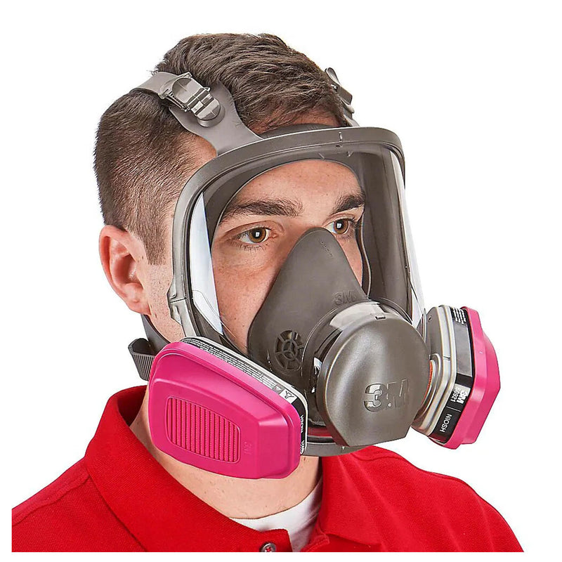 Mặt nạ phòng độc 2 phin lọc, loại che toàn mặt 3M 6000 Series chuẩn kết nối Bayonet ( Ngàm xoay )