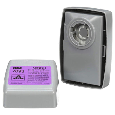 Túi 2 hộp phin lọc bụi P100 kèm khả năng bảo vệ trước iốt phóng xạ 3M 7093B chuẩn kết nối Bayonet ( Ngàm xoay )