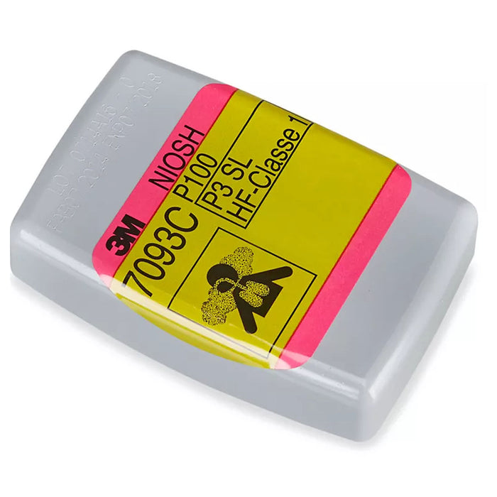 Túi 2 hộp phin lọc bụi P100 và lọc khí Hydrogen Fluoride (HF) hỗ trợ giảm mùi Axit mức thấp 3M 7093C chuẩn kết nối Bayonet ( Ngàm xoay )